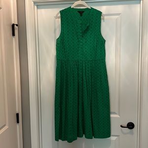 JCrew Emerald Green Eyelet Dress